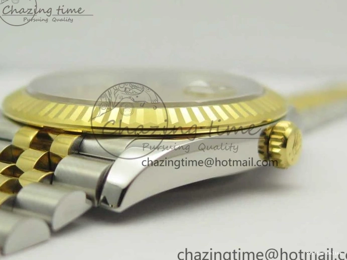 0131 Flexible DateJust 41 126334 904L SS YG DJF 1:1 Best Edition Gold Dial Diamond Markers on SS YG Jubilee Bracelet A 3250
